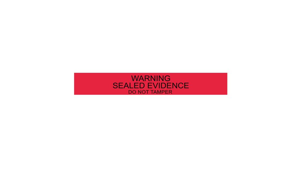Armor Forensics 7inch Red Warning Seals 100 - 3-4207