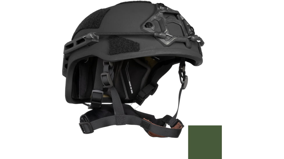 ArmorSource Aire EX Rifle Resistant High Protection Fully Loaded Assault Helmet, High Cut, Cam Green, Extra Large, 600XLHCCGSU3LR3KV2