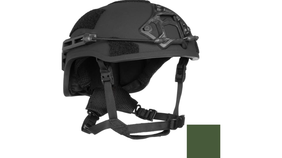 ArmorSource Aire LE High Cut Ultra Lightweight Law Fully Loaded Enforcement Level IIIA Tactical Helmet, Cam Green, Medium, AIRELEMHCCGSU3LR3KV2