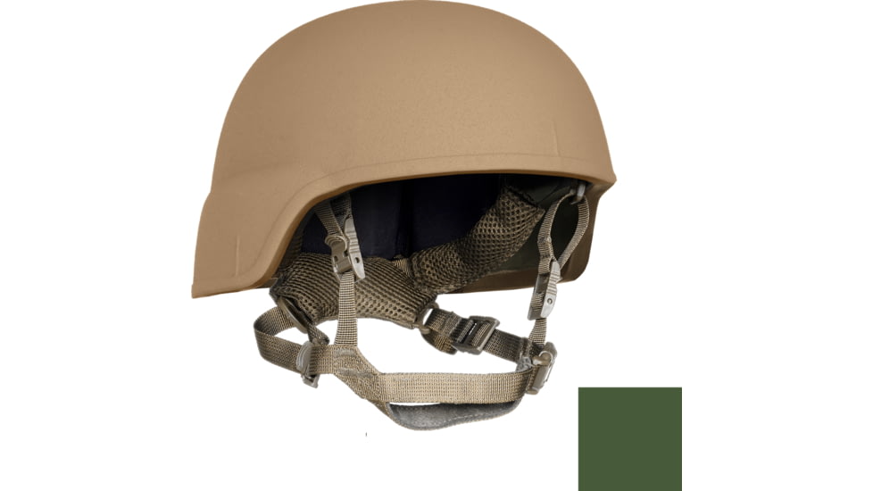 ArmorSource AS-200 NIJ IIIA Ballistic Helmet, Regular Cut, Cam Green, Extra Large, 200XLRCCGS