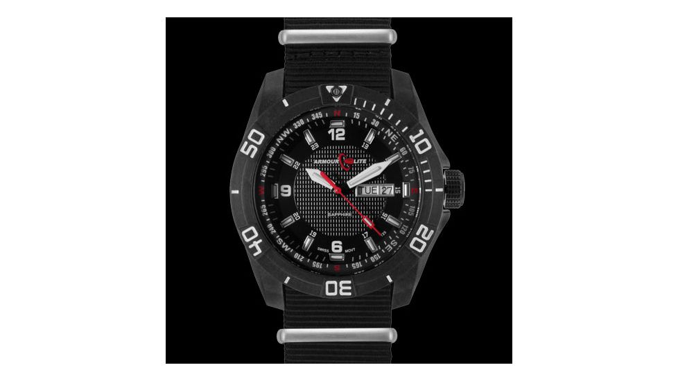 Armourlite Black Navigator Series Watch with Nylon Band, Black AL1011