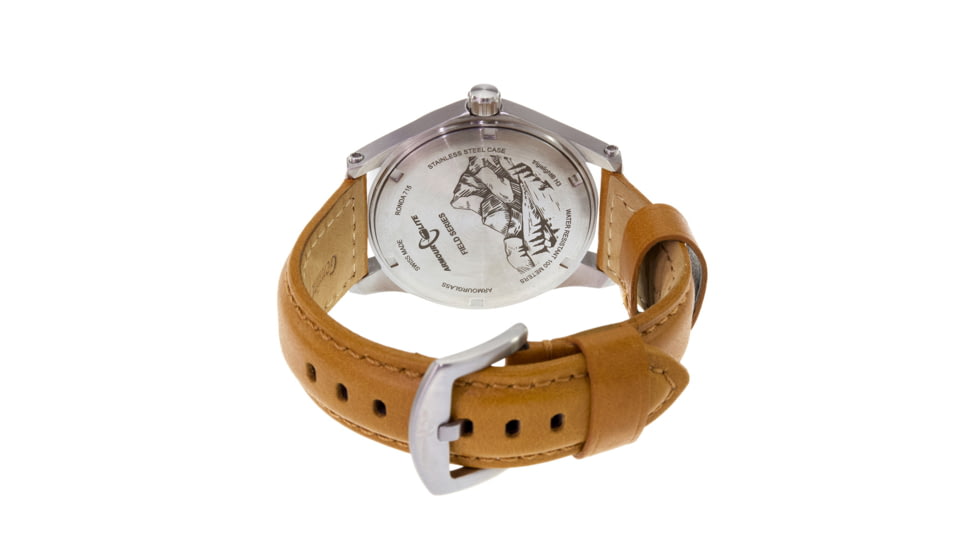 Armourlite Field Series AL123 Swiss Made Tritium Illuminated Watch with Shatterproof Armourglass, Raw Steel Case, Blue Dial, 42mm, AL123