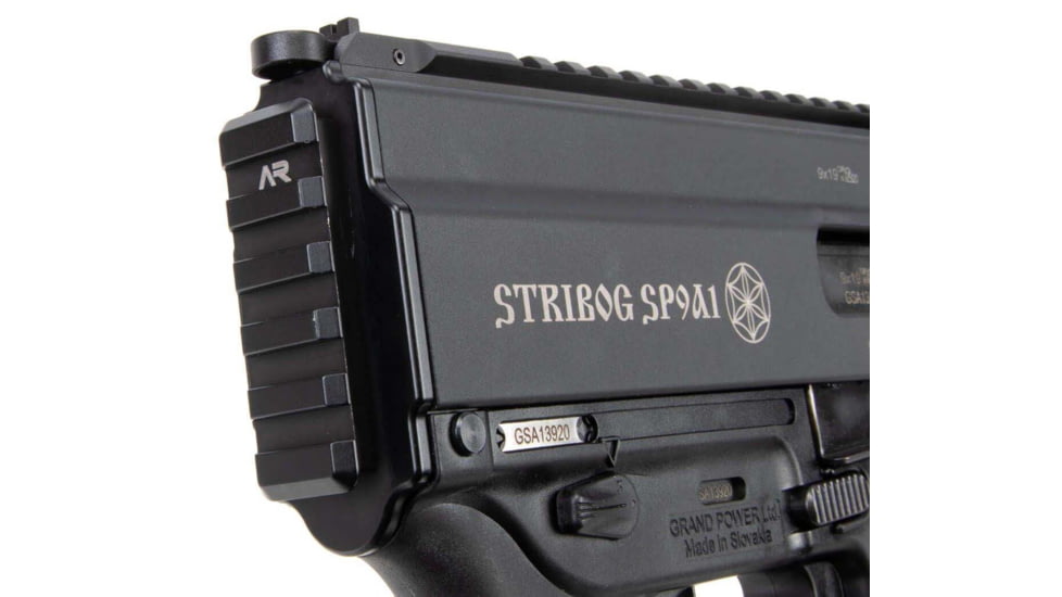 Arms Republic Picatinny Stock/Brace Adaptor for Grand Power Stribog, Black, AR-STBG-PIC-ADPT