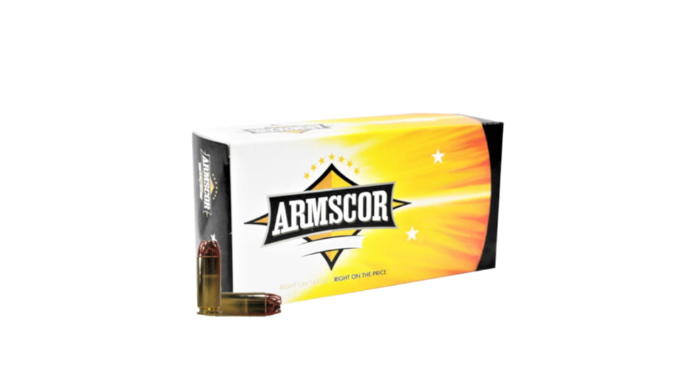 Armscor Precision Inc 10MM 180 Grain FMJ Brass Cased Pistol Ammo, ARMSFAC102N