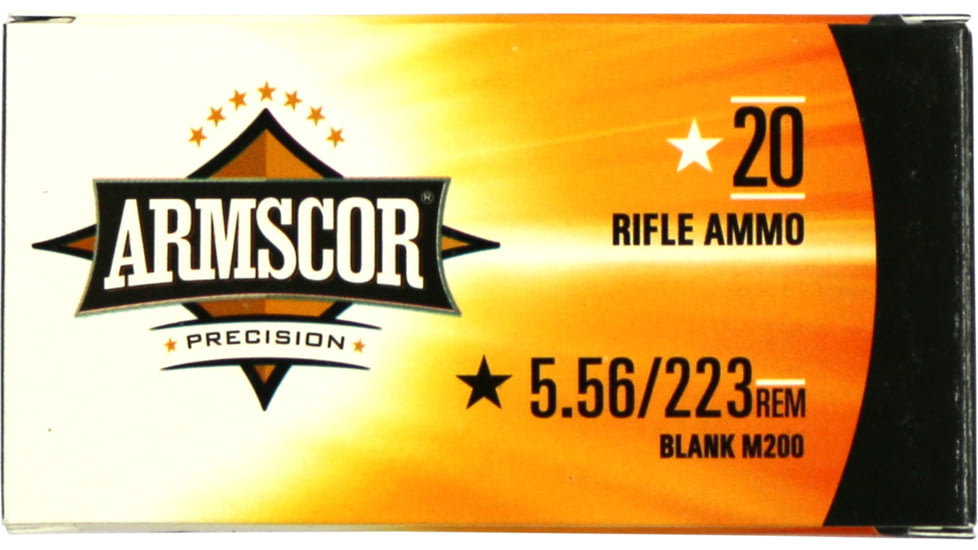 Armscor Precision Inc .223 Remington/5.56x45mm NATO Blank Brass Cased Rifle Ammo, 20 Rounds, 50172PH-20RD