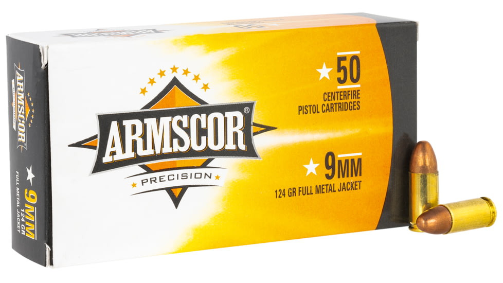 Armscor Precision Inc 50041 Pistol 9mm Luger 124 Gr Full Metal Jacket FMJ 50 Bx/ 20 Cs