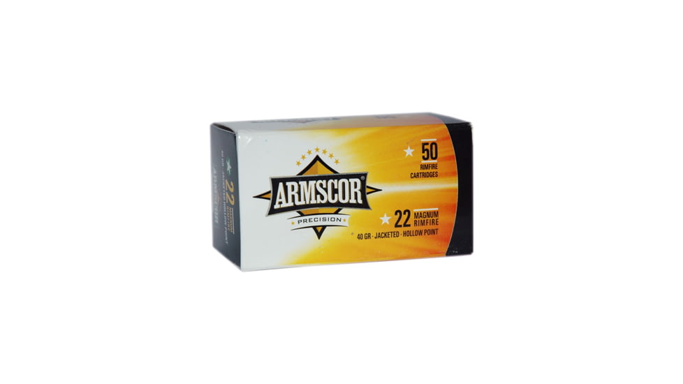 Armscor Precision Inc .22 Winchester Magnum Rimfire 40 Grain Jacketed Hollow Point Rimfire Ammo, 50 Rounds, 50018 JHP