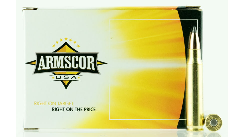 Armscor Precision Inc Varmint .223 Remington 55 Grain Boat Tail Hollow Point Brass Cased Rifle Ammo, 20 Rounds, FAC22355GRVT