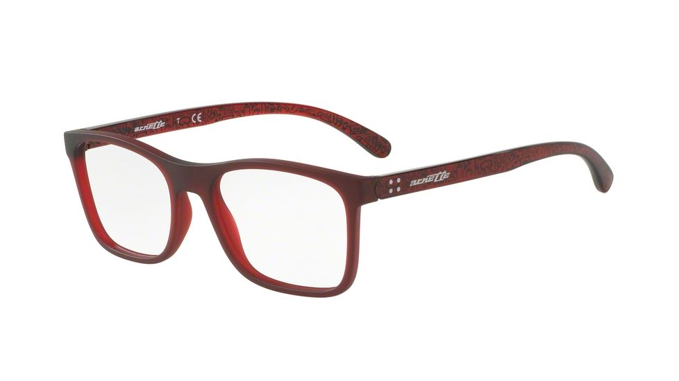 Arnette AKAW AN7125 Eyeglass Frames 2470-53 - Matte Transparent Bordeaux Frame