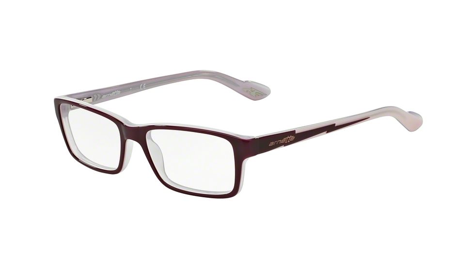 Arnette AN7034 Bifocal Prescription Eyeglasses, 51mm, Violet On Pearled Pink, AN7034-1040-51-BI