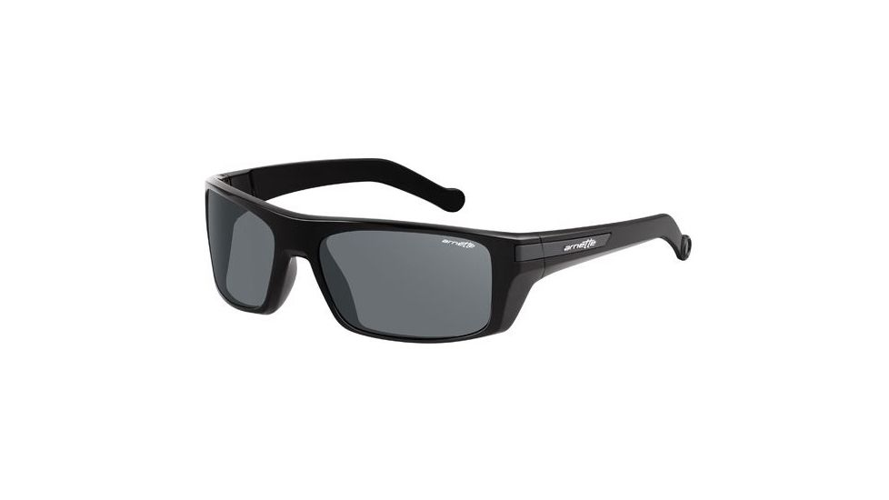 Arnette Conjure Progressive Prescription Sunglasses, Gloss Black Frame, Grey Lens-AN4198-02PR