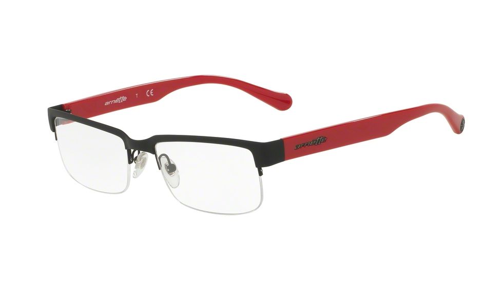 Arnette CONTEMPORARY AN6101 Progressive Prescription Eyeglasses, 53mm, Fuzzy Black, AN6101-662-53-PRO