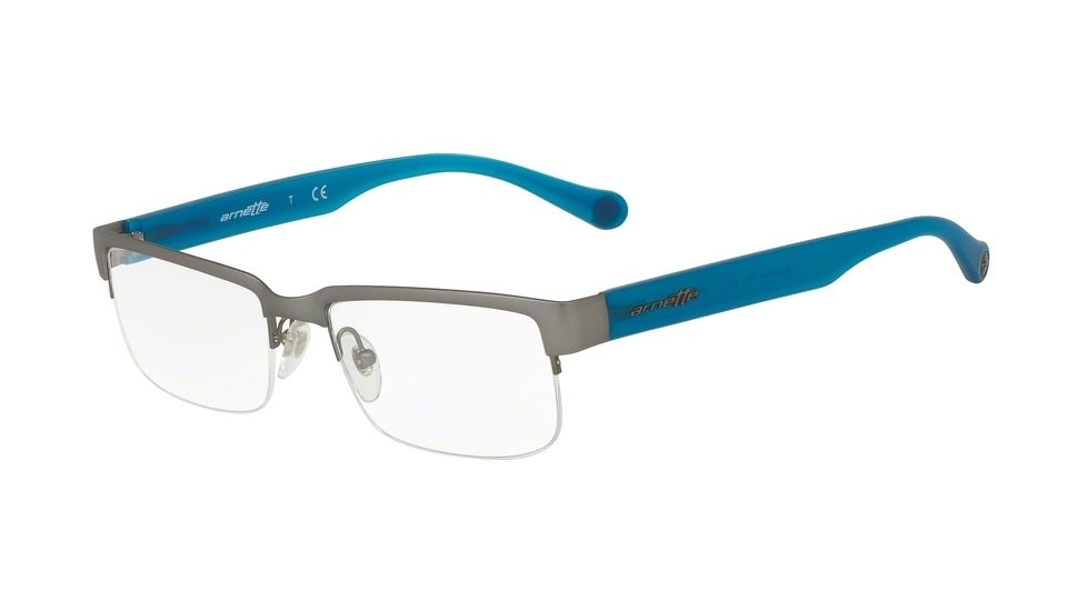 Arnette CONTEMPORARY AN6101 Progressive Prescription Eyeglasses, 53mm, Fuzzy Gunmetal, AN6101-663-53-PRO