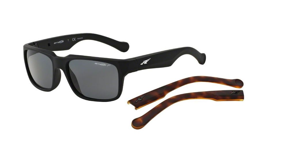 Arnette D STREET AN4211 Bifocal Prescription Sunglasses, 55mm, Fuzzy Black, AN4211-447-81-55-BI