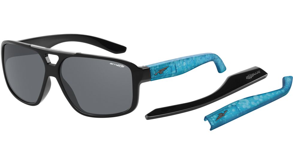 Arnette Arnette Fat City Sunglasses, Gloss Black AN4189-02PR