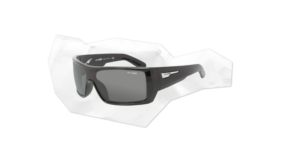 Arnette High Beam Sunglasses - Gloss Black Frame and Grey  Lens AN4148-05