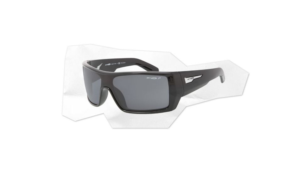 Arnette High Beam Sunglasses - Gloss Black Frame and Polarized Grey Lens AN4148-01