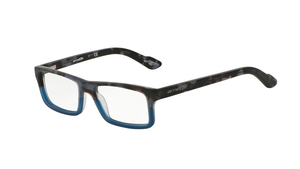 Arnette LO-FI AN7060 Prescription Eyeglasses, 49mm, Mt Black Havana Fade To Blue, AN7060-1176-49-SV
