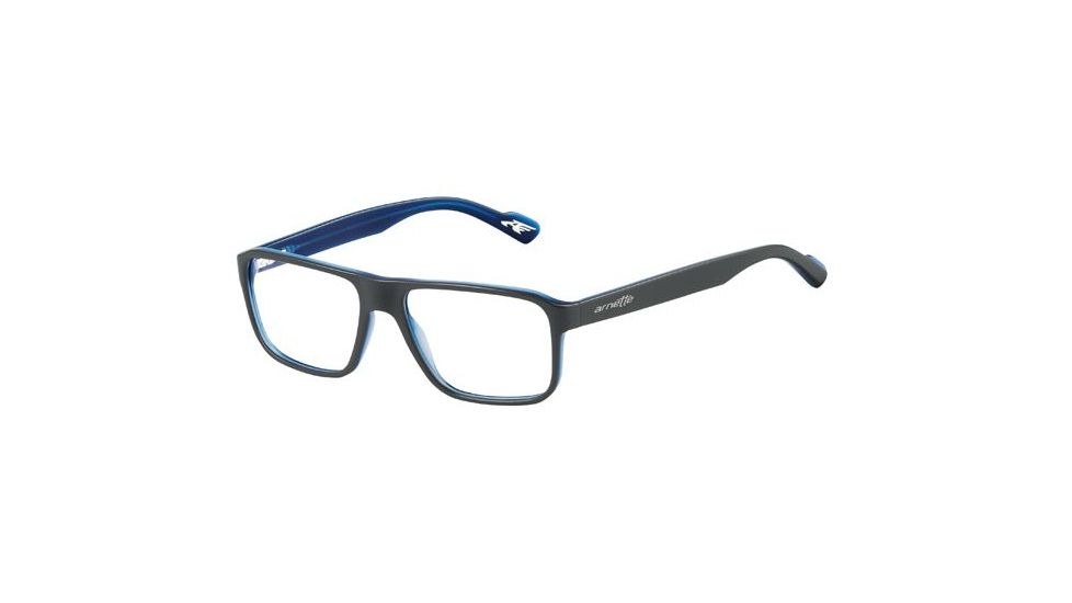 Arnette Revival Bifocal Prescription Eyeglasses, Grey/Transparent Blue Frame, 51mm AN7062-0351BI
