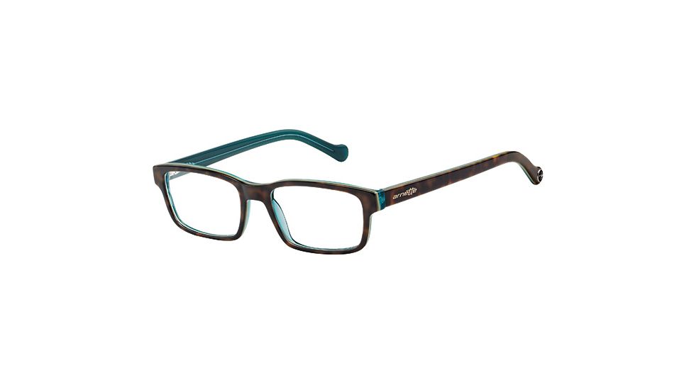 Arnette Riff Eyeglasses, Top Havana On Green Trans Frame-AN7079-0255