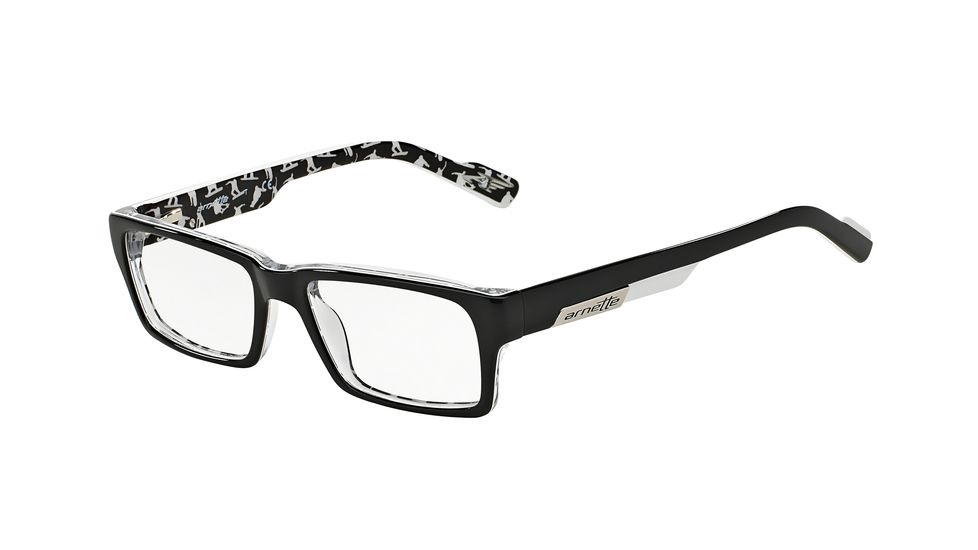 Arnette SYNC AN7039 Prescription Eyeglasses, 49mm, Top Black On White Arnette Spo, AN7039-1106-49-SV