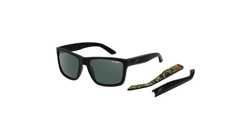 Arnette Witch Doctor Bifocal Prescription Sunglasses, Fuzzy Black/Camo Frame, Grey/Green Lens-AN4177-19BI