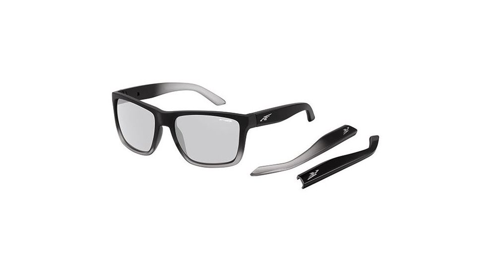 Arnette Witch Doctor Bifocal Prescription Sunglasses, Fuzzy Black Fade Frame, Chrome Mirror Lens-AN4177-18BI
