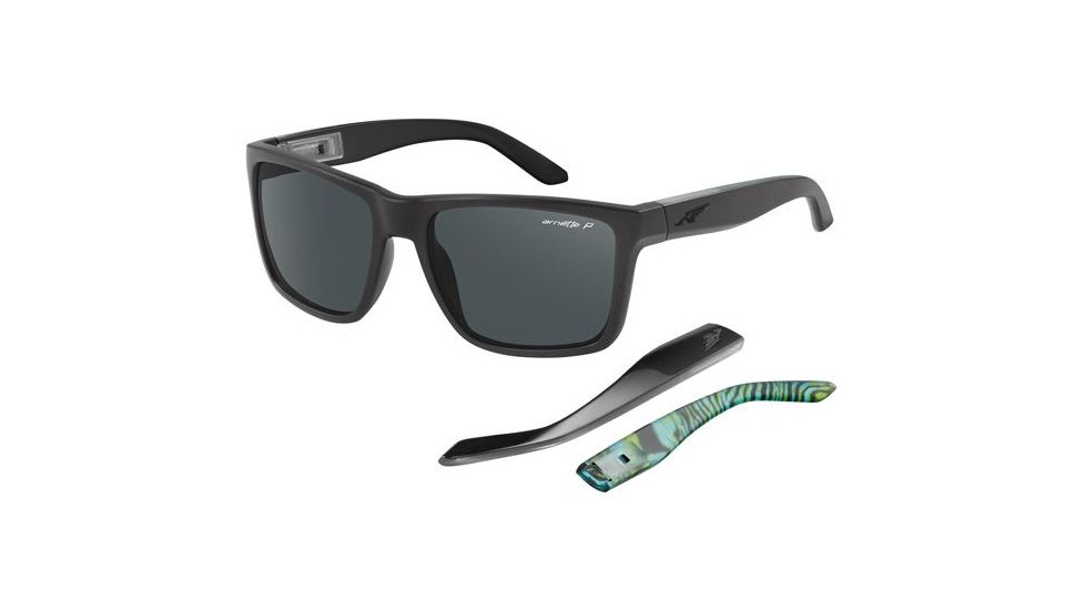 Arnette Witch Doctor Bifocal Prescription Sunglasses, Matte Black/Green Frame, Grey Polarized Lens, Polarized-AN4177-16BI