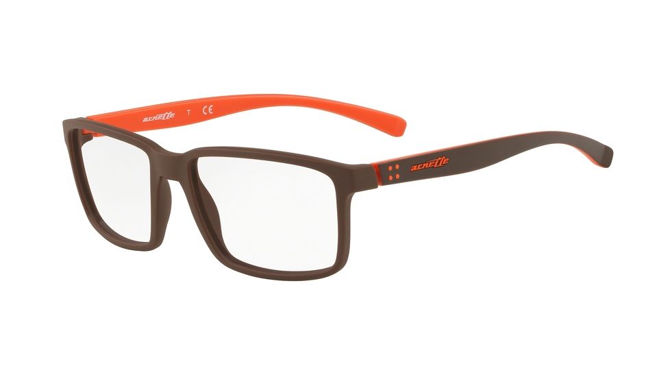 Arnette YO! AN7157 Prescription Eyeglasses, 55mm, Matte Brown, AN7157-2565-55-SV