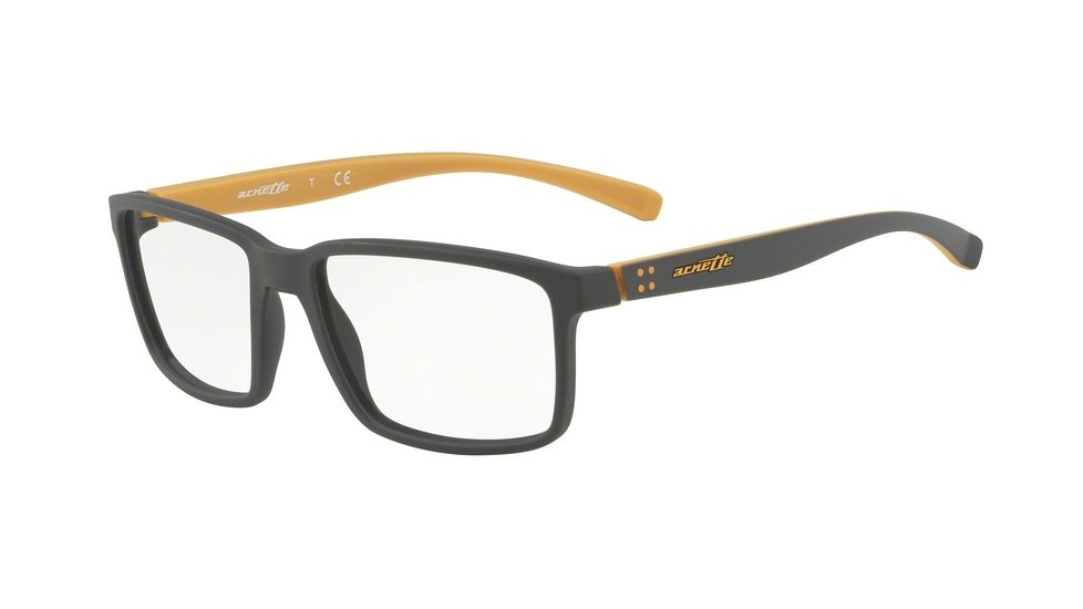 Arnette YO! AN7157 Prescription Eyeglasses, 55mm, Matte Grey, AN7157-2566-55-SV
