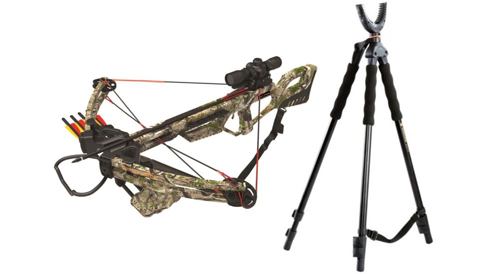 Arrow Precision Inferno Flame Crossbow, w/Illuminated Reticle Scope, 131 W/ Vanguard Quest Tripod
