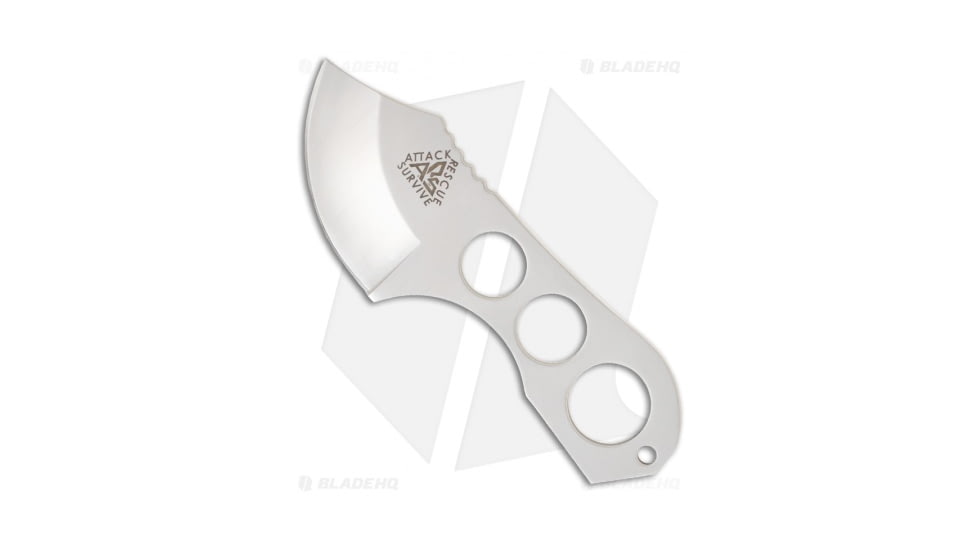 ARS Shanghai Shank Neck Fixed Blade Knife, 2.00in, 440 Stainless Steel, Clip Point Blade, Stainless Steel Gray Handle, Gray, 5.00in, BHQ-8279