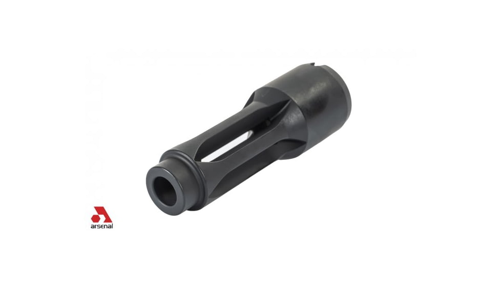 Arsenal Inc AK-133S Flash Hider Muzzle Device, 7.62x39, 24x1.5mm RH, Black, AK-133S