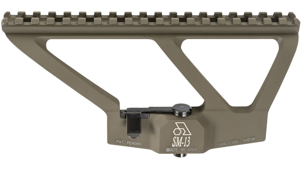 Arsenal Inc Riflescope Mount for AK with Side Rail Low Profile, OD green, 7.5in, SM-13G