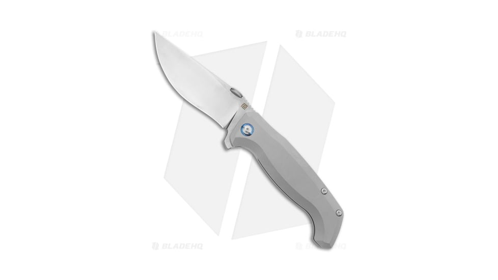 Artisan Cutlery Kami Folding Knife, 3.78in, CPM S35VN Stainless Steel, Drop Point Blade, Titanium Gray Handle, Steel/Gray, 8.43in, BHQ-203106