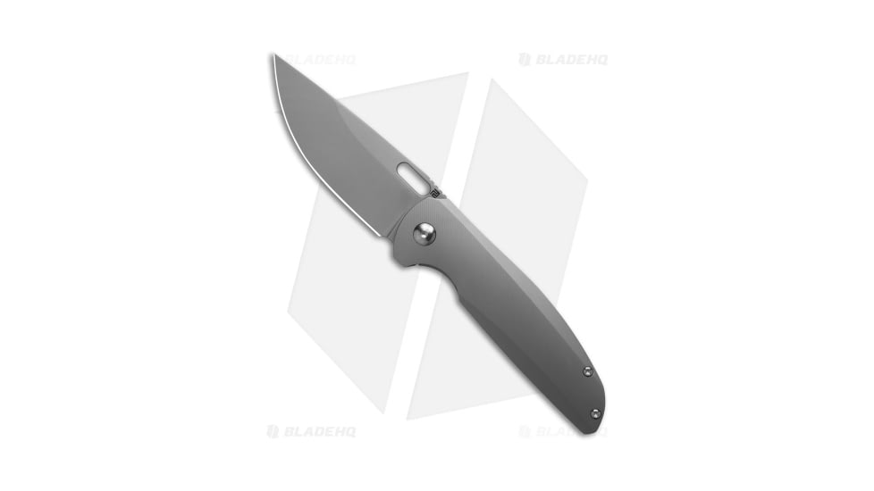 Artisan Cutlery Satyr Folding Knife, 3.375in, CPM-S90V, Drop Point Blade, Titanium Gray Handle, Steel/Gray, 7.75in, BHQ-198698