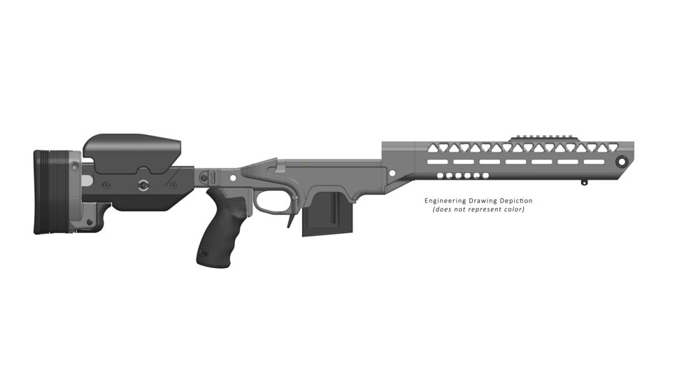 Ashbury Precision Ordnance SABER Alloy SuperSport MOD-0 Series Rifle Chassis, RSA-A3, Remington 700 Short Action, Right Hand, 10-Round Magazine, Black 060-03V-0007-00 BLK