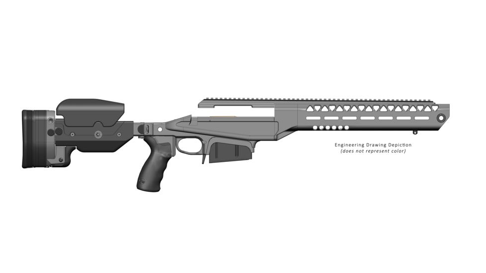 Ashbury Precision Ordnance SABER Alloy SuperSport MOD-1 Series Folding Rifle Chassis, RLA-A1A, Remington 700 Long Action, Right Hand, 5-Round Magazine, Flat Dark Earth 060-03V-0018-00 FDE