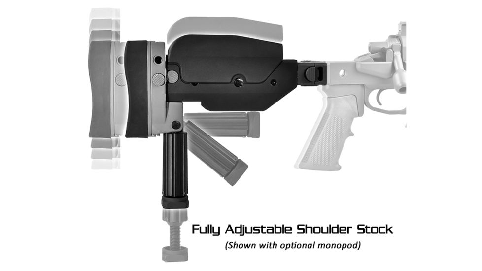 Ashbury Precision Ordnance SABER Alloy SuperSport MOD-1 Series Folding Rifle Chassis, RSA-A3, Remington 700 Short Action, Right Hand, 10-Round Magazine, Black 060-03V-0015-00 BLK