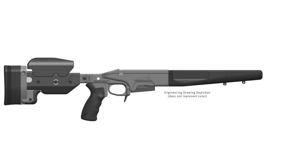 Ashbury Precision Ordnance SABER Sporter Composite Series Rifle Chassis, RSA-A3, Remington 700 Short Action, Right Hand, 10-Round Magazine, OD Green 060-03V-0003-00 ODG