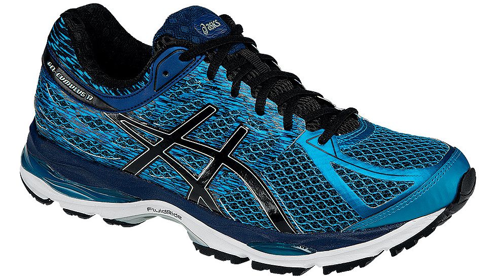 Gel-Cumulus 17 Road Running Shoe - Mens-Island Blue/Black/Blue-Medium-10