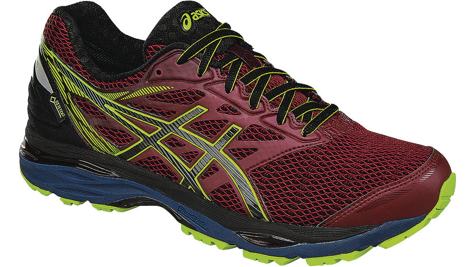 Asics Gel-Cumulus 18 GTX Road Running Shoe - Men's-Pomegr/Blk/Sulphur-Medium-9.5