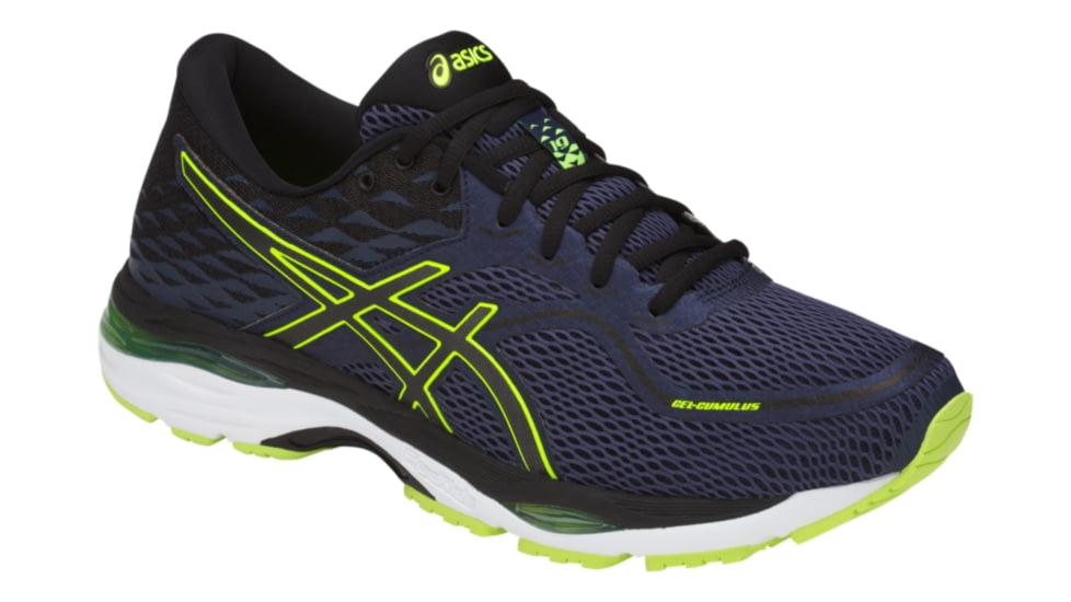 Asics GEL-Cumulus 19 Road Running Shoes - Men's, Indigo Blue/Black/Safety Yellow, Medium, 10 US T7B3N.4990-10