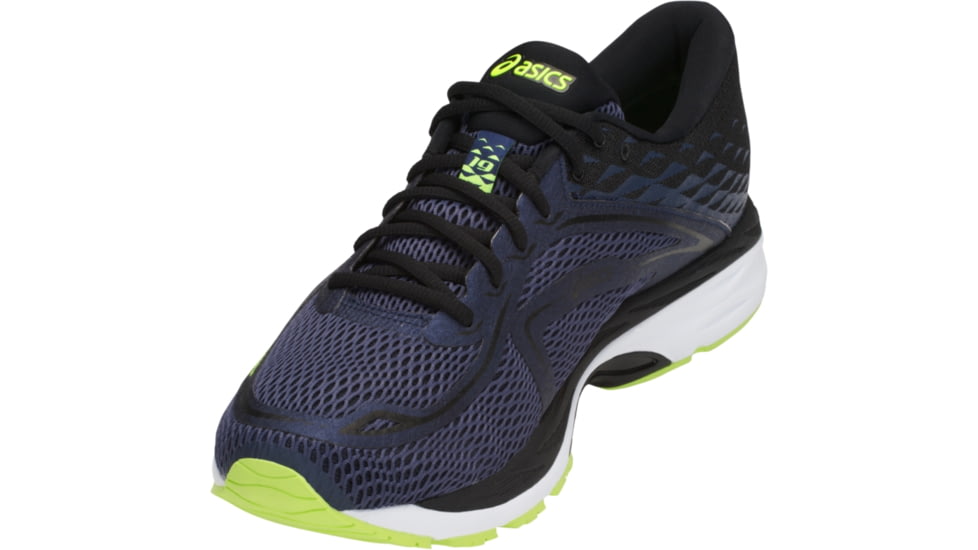 Asics GEL-Cumulus 19 Road Running Shoes - Men's, Indigo Blue/Black/Safety Yellow, Medium, 10 US T7B3N.4990-10