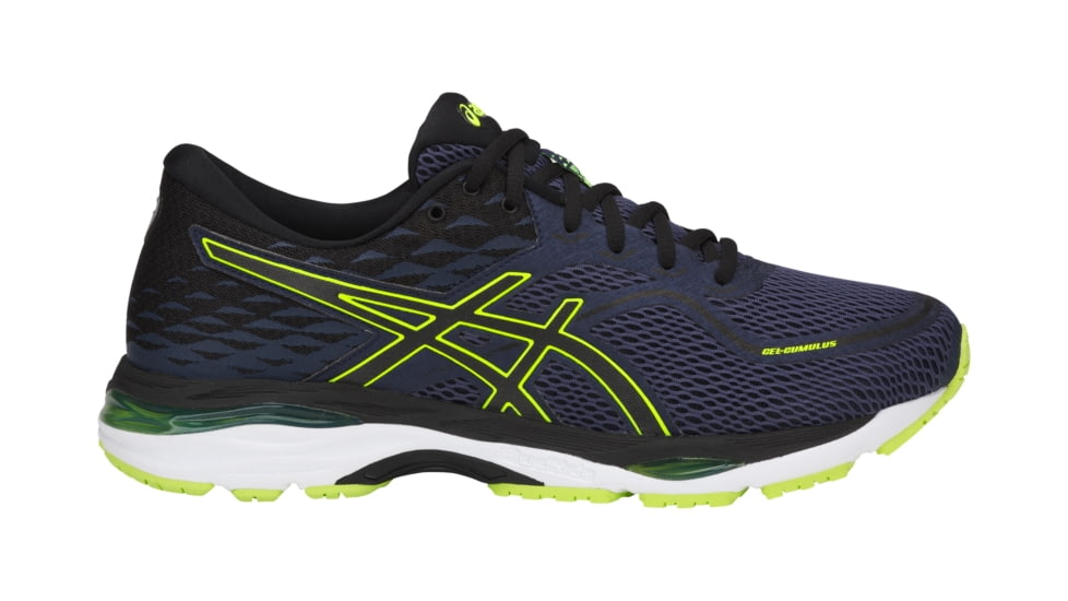 Asics GEL-Cumulus 19 Road Running Shoes - Men's, Indigo Blue/Black/Safety Yellow, Medium, 10 US T7B3N.4990-10