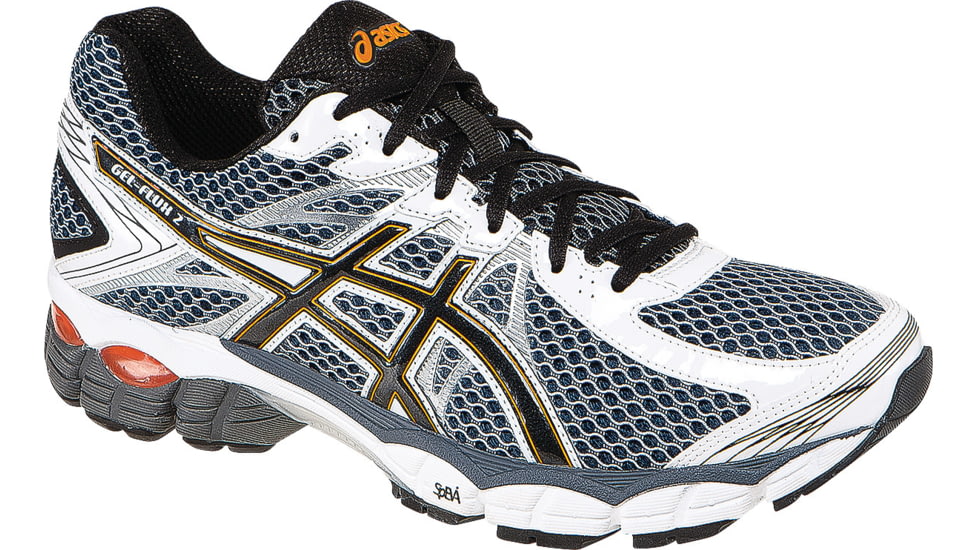 Gel-Flux 2 Road Running Shoe - Mens-Onyx/Black/Orange-Medium-10