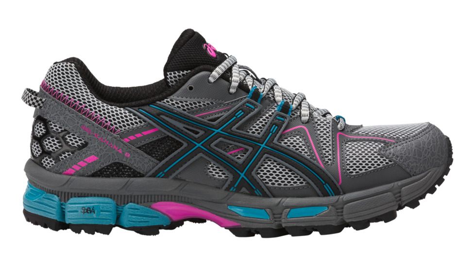 Asics Gel-Kahana 8 Trail Running Shoe - Women's-Black/Island Blue/Pink Glow-Medium-6.5