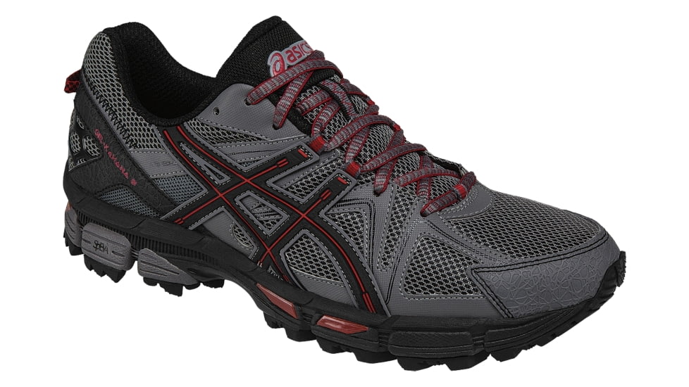 Asics GEL-Kahana 8 Trail Running Shoes - Men's, Shark/Black/True Red, Medium, 12.5 US T6L0N.9690-12.5