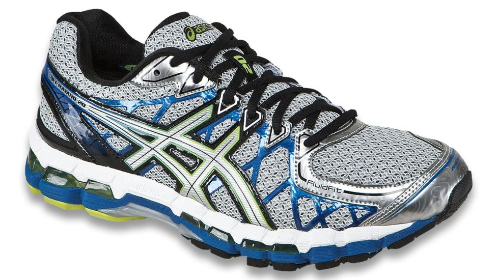 Asics Gel-Kayano 20 Road Running Shoe - Men's-Grey/Blue-Medium-12 US