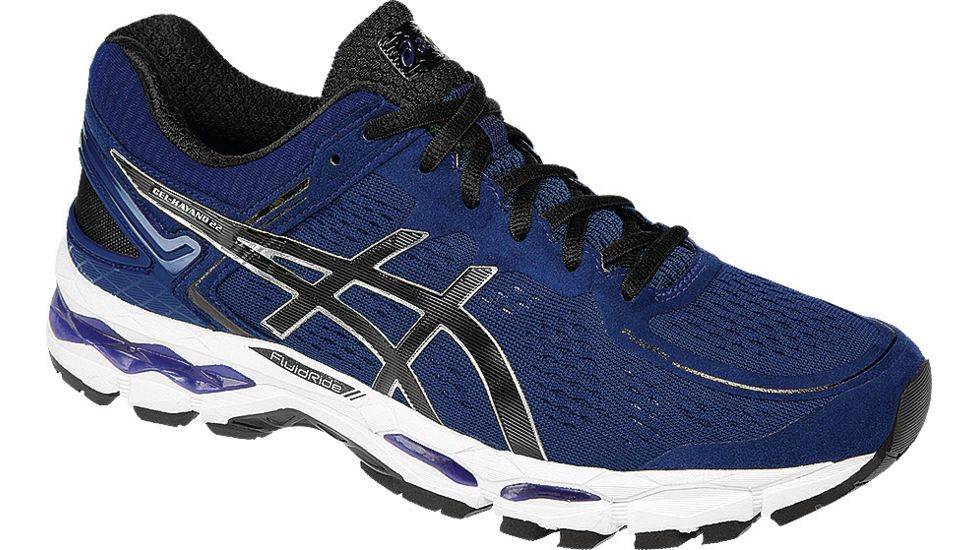 Gel-Kayano 22 Road Running Shoe - Mens-Mediterranean/Black/Copper-Medium-9